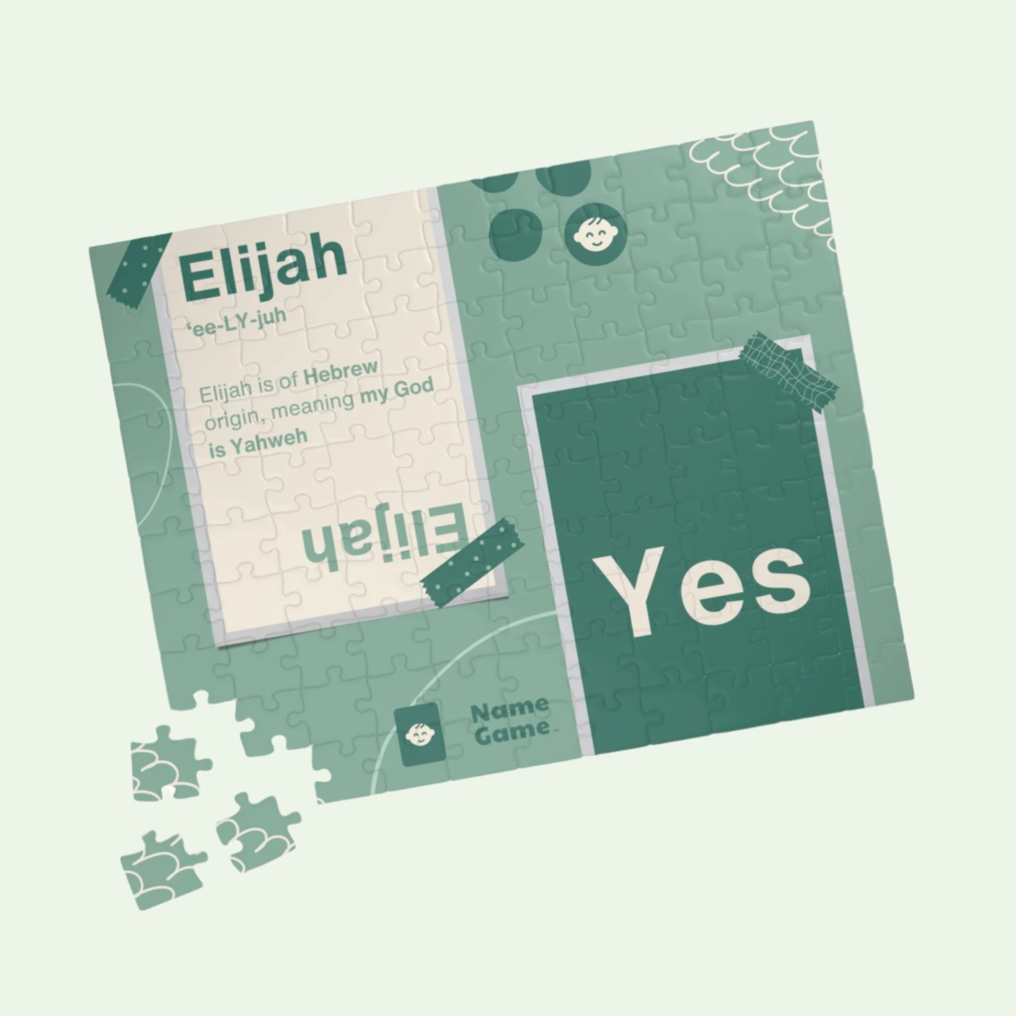 Elijah Name Reveal Puzzle for Boys 